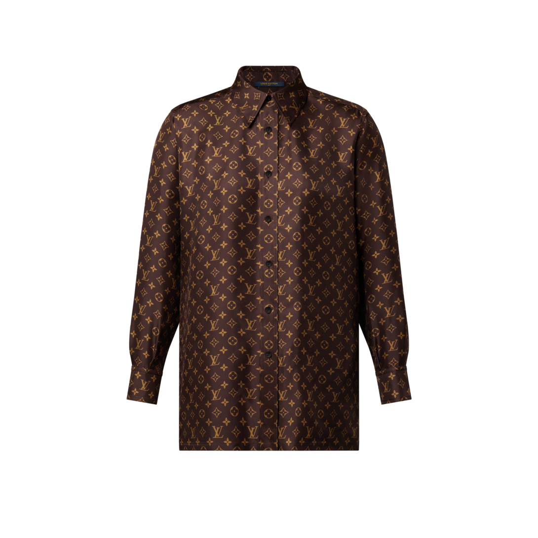 LOUIS VUITTON シルク100% モノグラム ドレスシャツ Monogram Silk Shirt - Women - Ready-to-Wear | LOUIS VUITTON ®